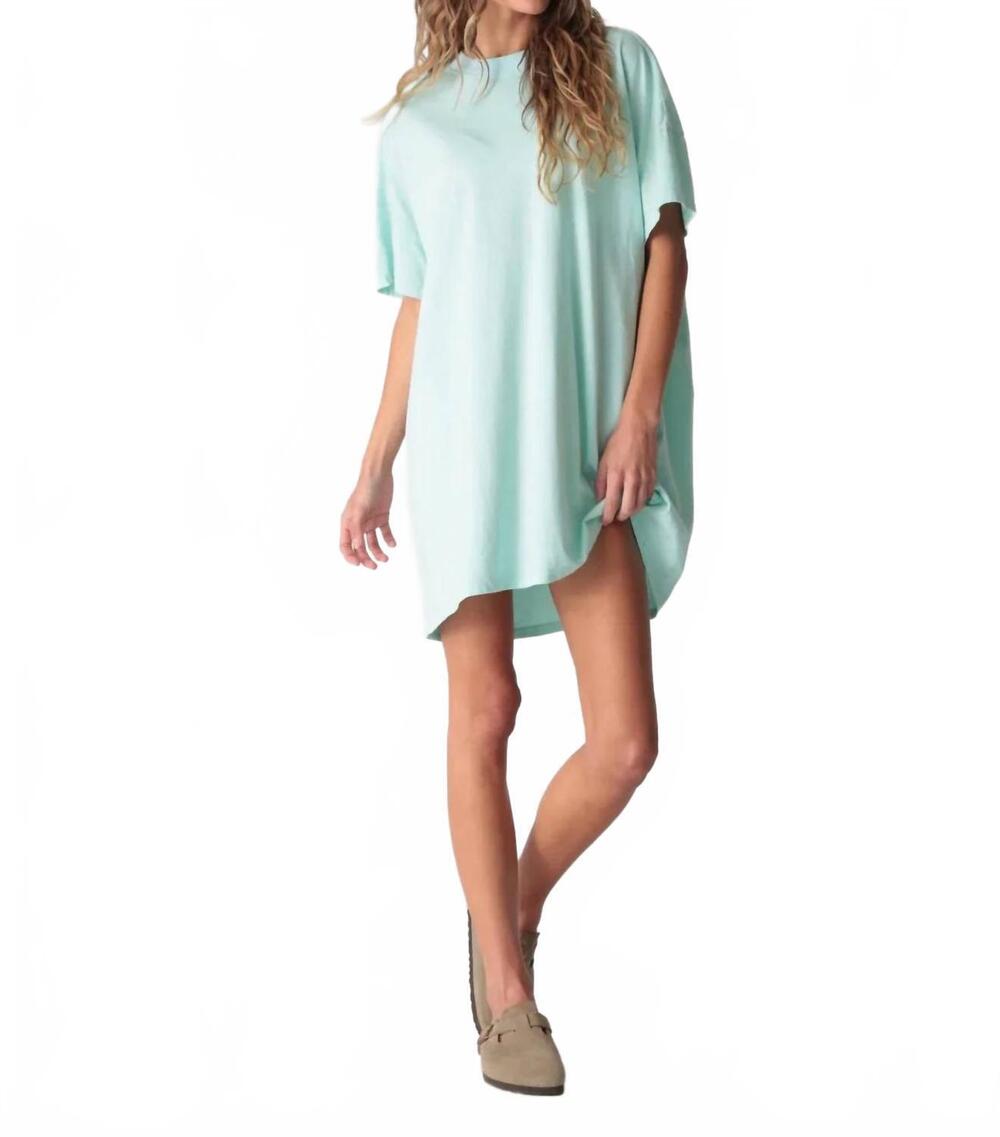 NEW ELECTRIC & ROSE billy t-shirt dress in celeste